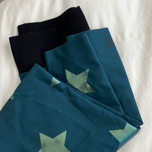Ultracor Turquoise/Green Leggings with Stars / for Barry’s / Sz M